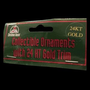 Collectible Ornaments with Gold Trim Set Of 3 Original Package